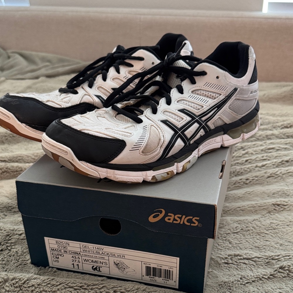 Asics Women's Black and White Athletic Sneakers